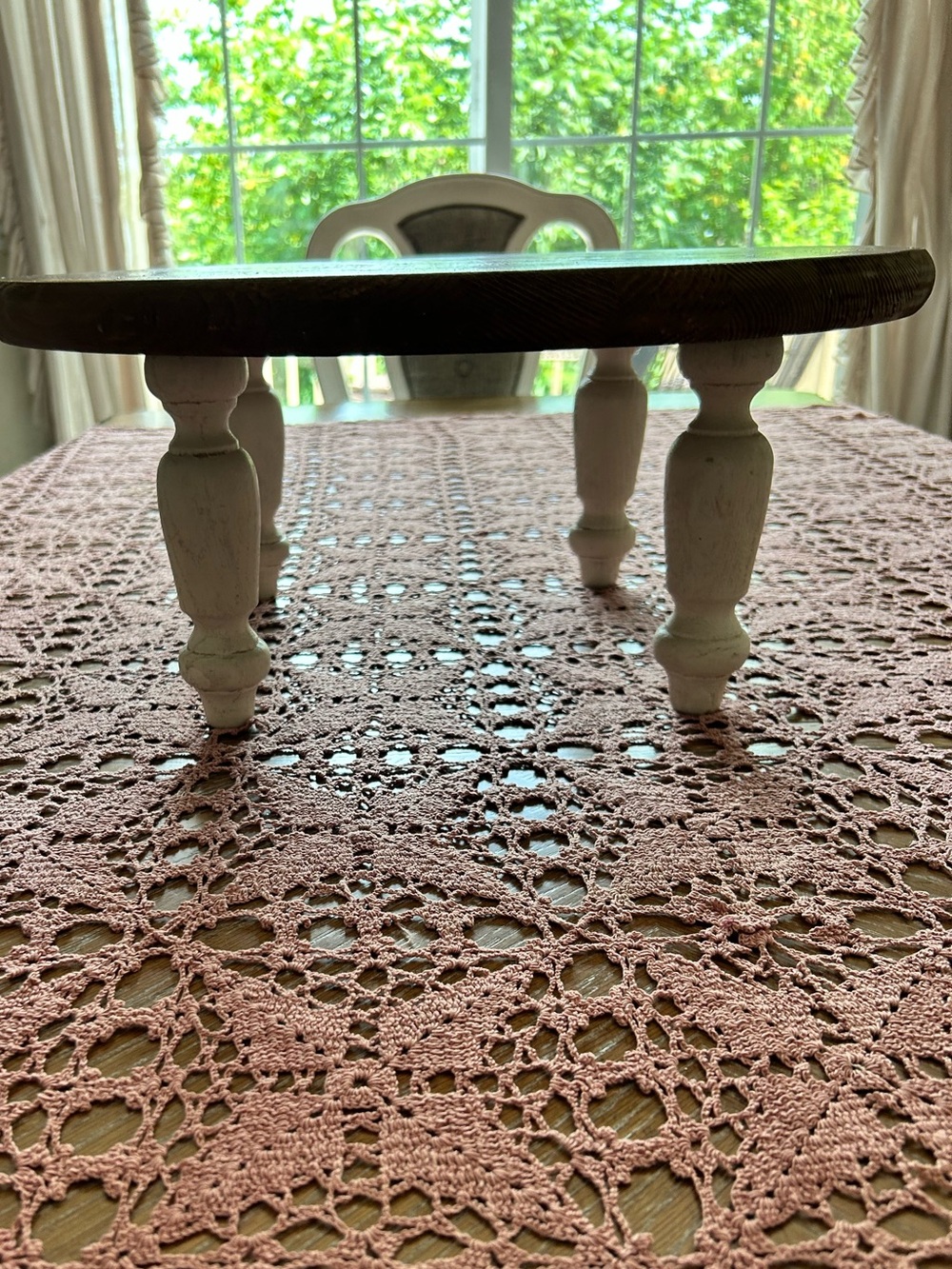 Large distressed  solid wood decorative riser